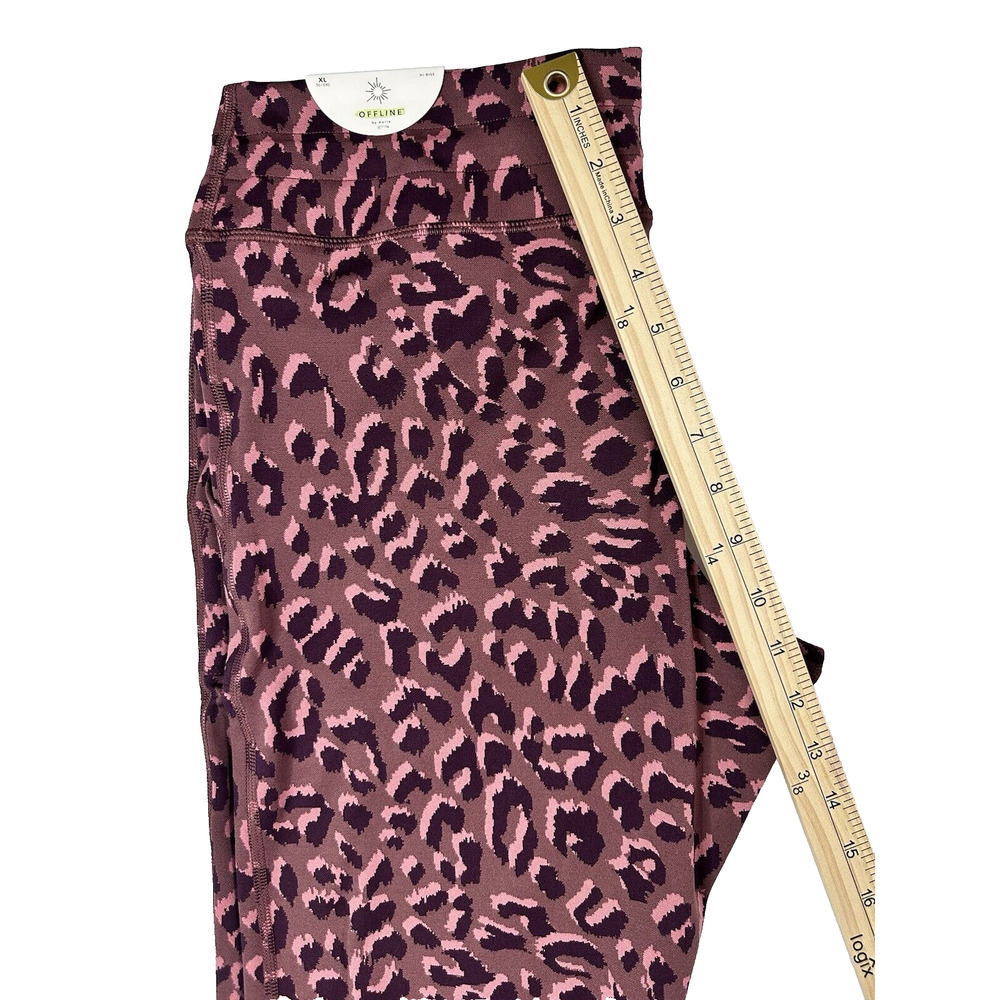NWT Offline by Aerie Womens Hi-Rise Legging Pockets Drawstring Maroon Size XL M - Picture 14 of 15